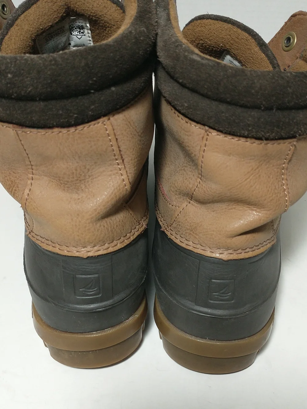 Sperry Brewster Duck Boot,‎ Stain/Water Resistant Leather, Size Men's 10, Brown